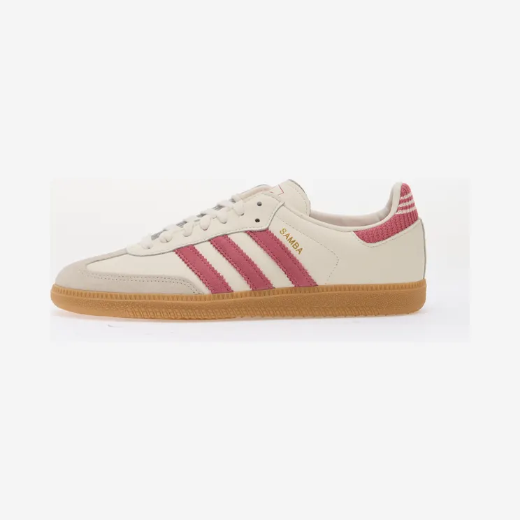 adidas Originals Shoes adidas Samba OG Kids Cloud White/ Dual Magenta/ Gum 3 5 (KJ0686)