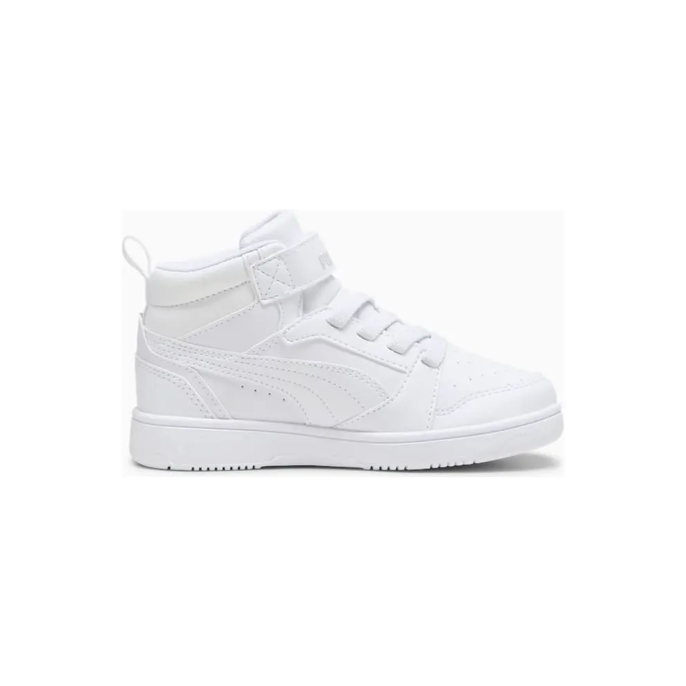 Puma Rebound V6 Mid Kinder Weiß/Grau (393832-05)