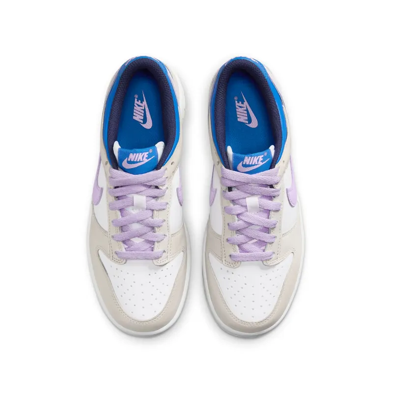 Nike Dunk Low Grade School “Khaki Blue Pink” (FB9109-103)