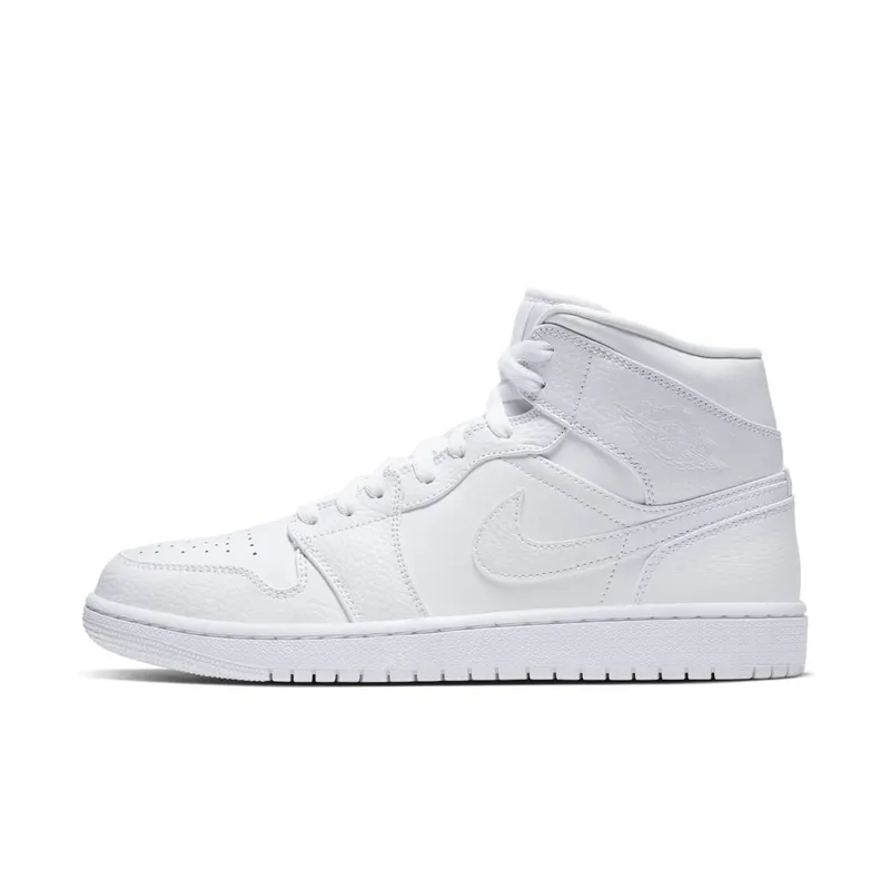 Air Jordan 1 Mid Triple White 2.0 (2020) (554724-130)