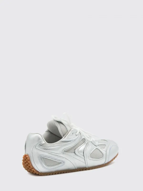 Axel Arigato Slow Runner Low Top Laminated Leather and Mesh Silver (F4233001)