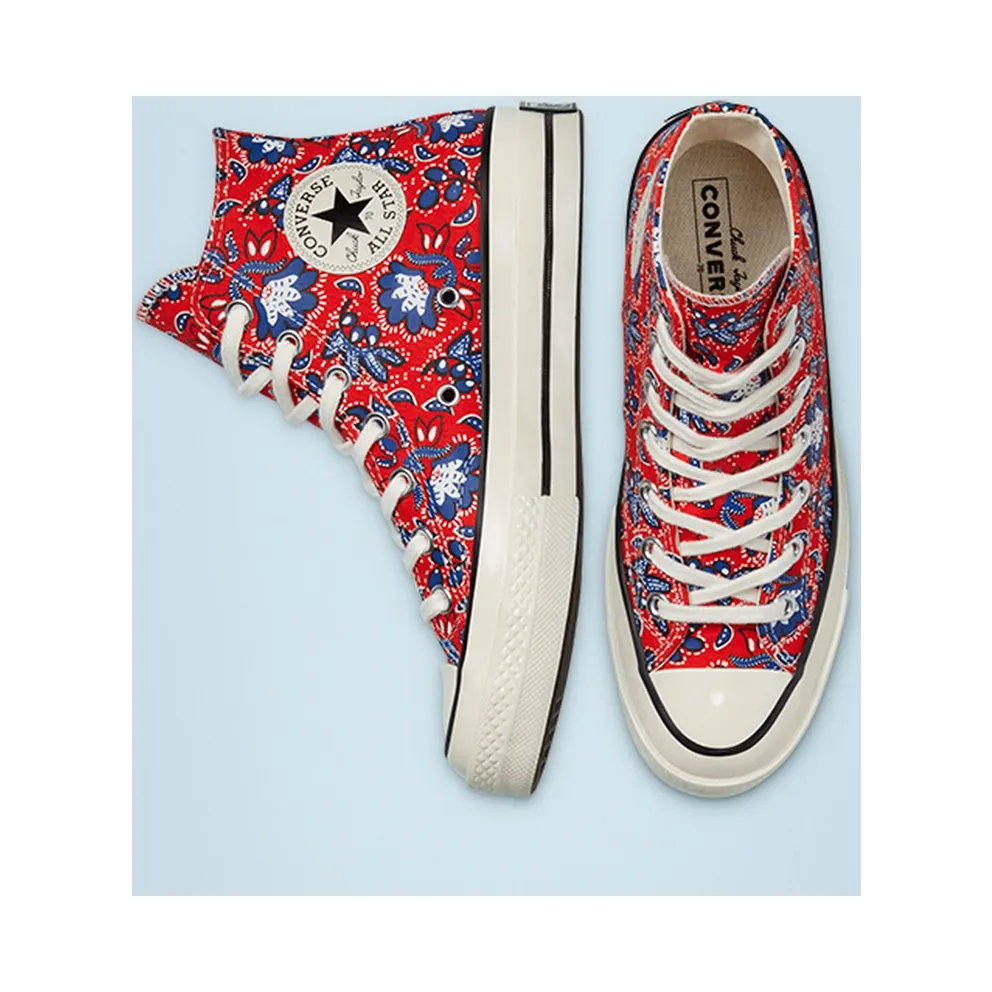 Converse Culture Prints Chuck 70 High Top Habanero Red/egret/rush Blue (171072C)