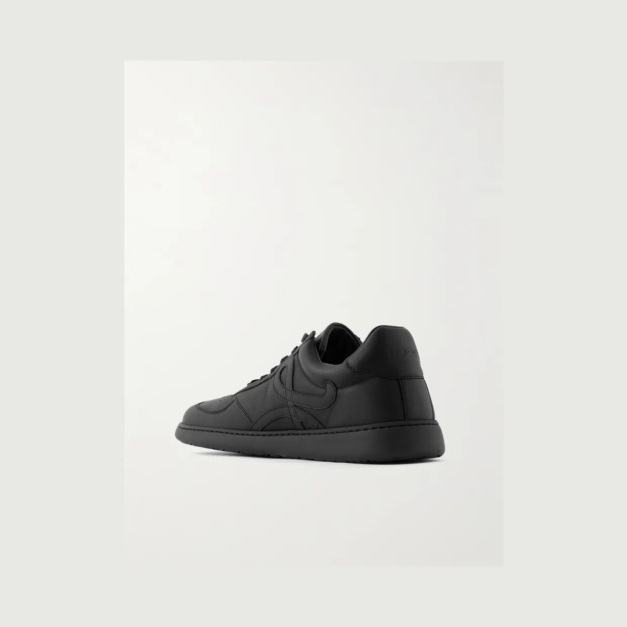 Loewe Jambo Logo-Appliquéd Leather Sneakers Black (M816282XBN) (4)