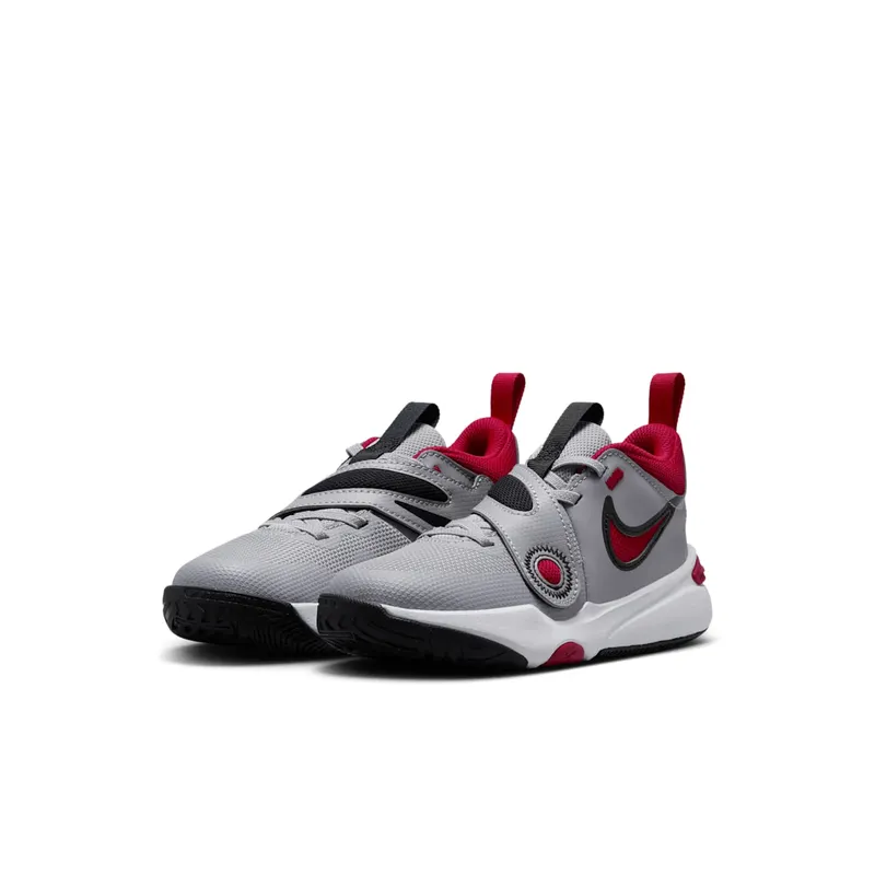 Nike Team Hustle D 11 Cement Grey Black White Gym Red (DV8994-006)
