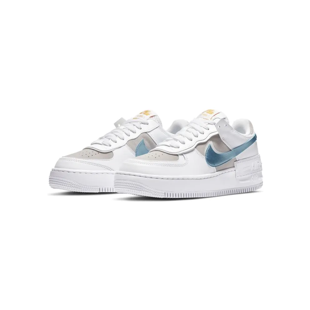Nike Air Force 1 Shadow White Vast Grey Glacier Ice (W) White/Vast Grey-University Gold-Glacier Ice (DA4286-100)