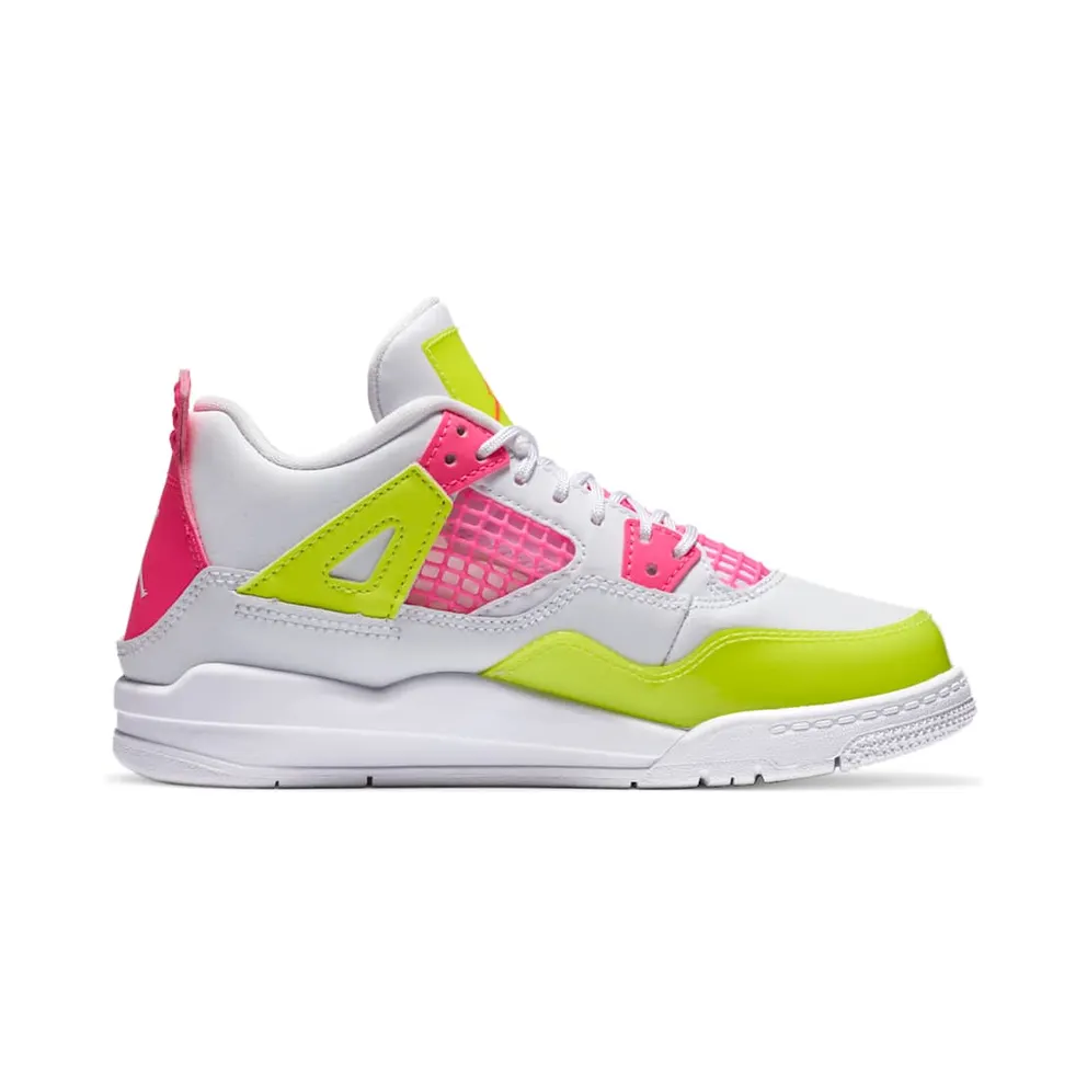Air Jordan 4 Retro White Lemon Pink (PS) (2020) (CV7809-100)
