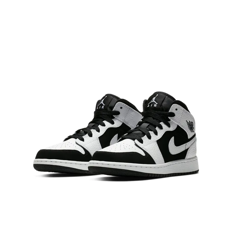 Jordan 1 Mid White Black (GS) White/Black-White (554725-113)