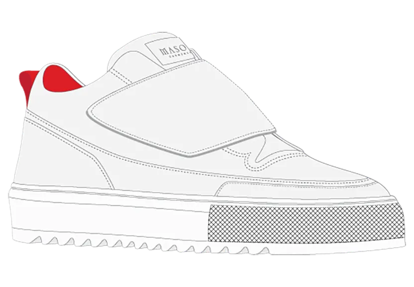 Mason Garments Kids – Firenze White Velcro Weiß (B-SS21-35C)