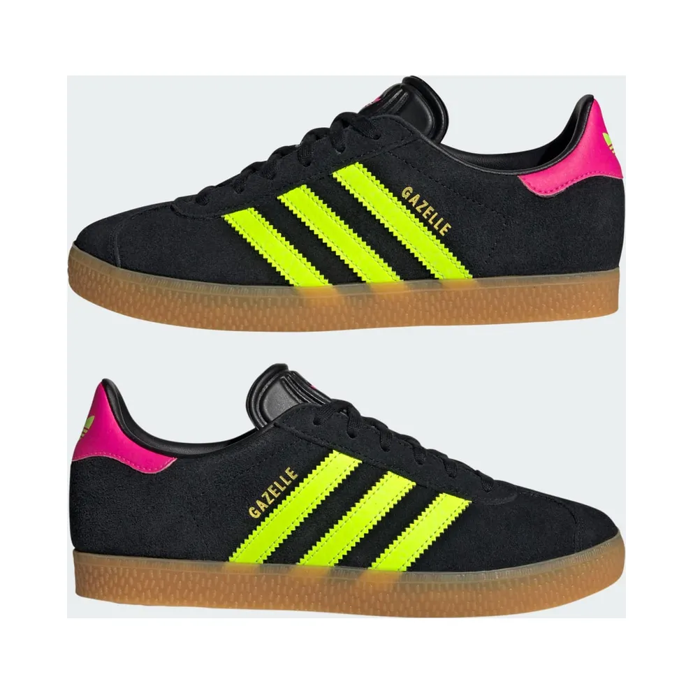 adidas Gazelle Black Signal Green Shock Pink (JQ5994)