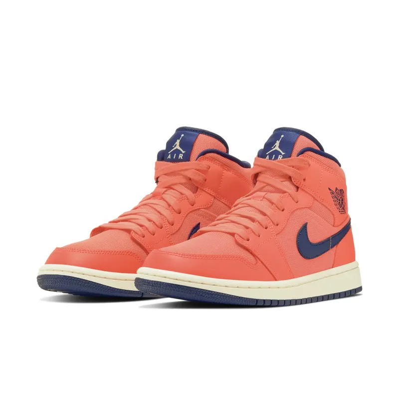 Jordan 1 Mid Turf Orange Blue Void (W) Turf Orange/Blue Void-Light Cream (CD7240-804)