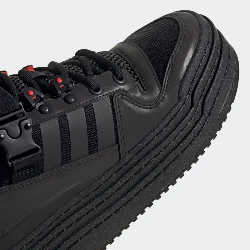 Adidas Triple Platforum Low Core Black / Core Black / Solar Red (GY9607)
