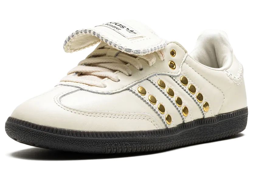 adidas Samba “Wales Bonner – Studded Pack – Cream”: creme leer met gouden studs (3)