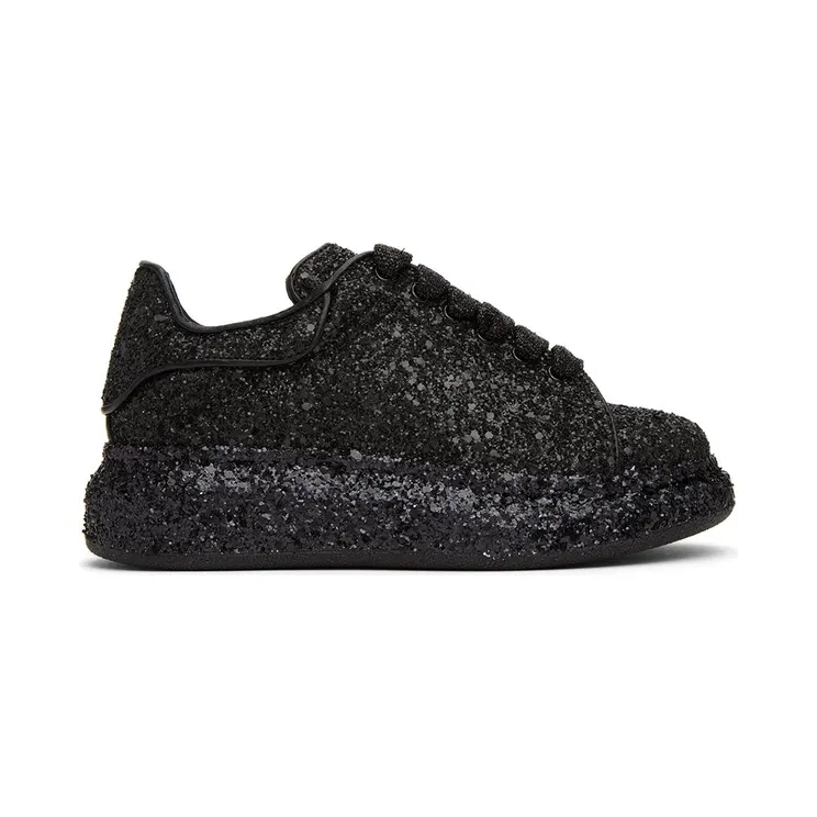 Alexander McQueen Kids Black All Over Glitter 1000 Black/Black (710103W4JF8)