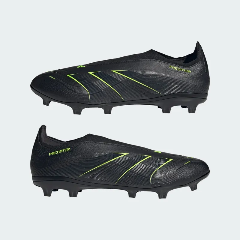 adidas Predator League Laceless FG/MG Core Black Carbon Lucid Lemon (JI1166)