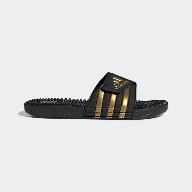 Adidas Adissage Slides Core Black / Gold Metallic / Core Black (EG6517)