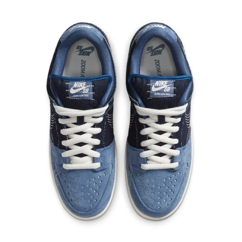 Nike SB Dunk Low Denim Sashiko Mystic Navy/Mystic Navy-Gum Light Brown-Sail (CV0316-400)
