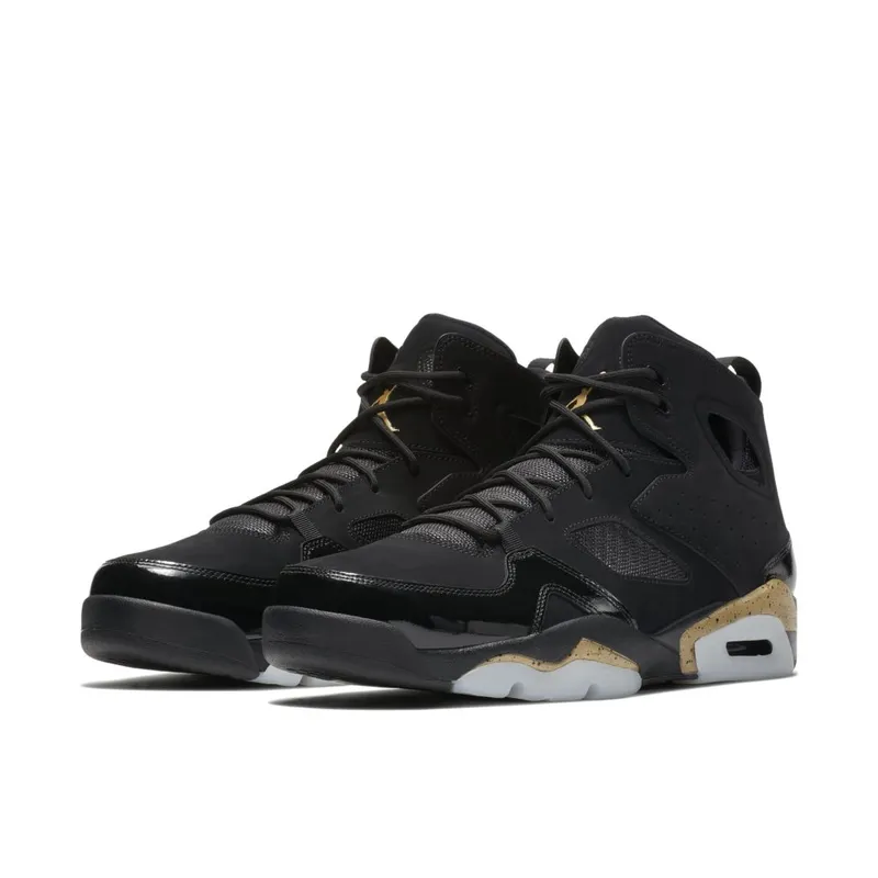 Jordan Flight Club 91 Black Metallic Gold Black/White-Metallic Gold (555475-031)