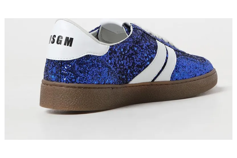 Msgm Retro sneakers in glittery fabric and synthetic leather Multicolor (3541MDS02158788) (2)