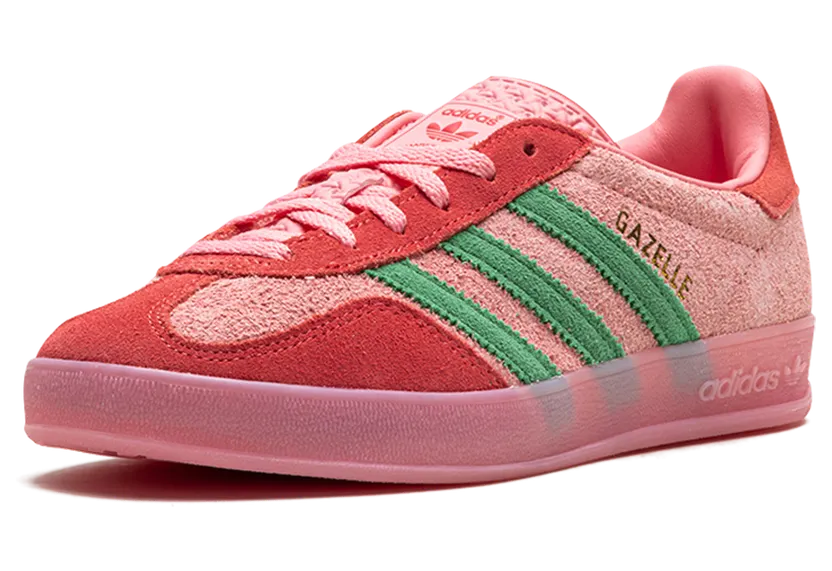 Adidas Gazelle Indoor “Pink Spark”: vrolijk kleurentrio in retrojas (3)