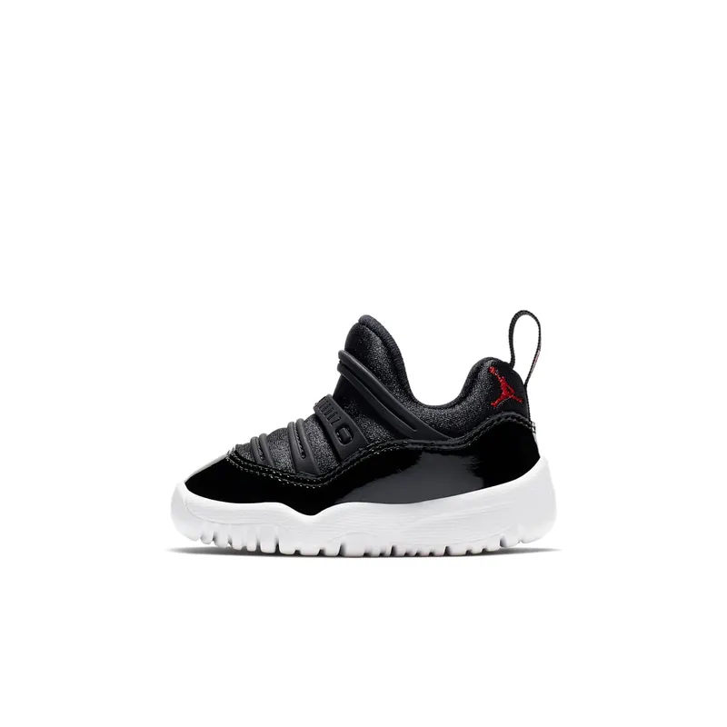 Jordan 11 Retro Little Flex 72-10 (TD) Black/White-Gym Red (BQ7102-002)