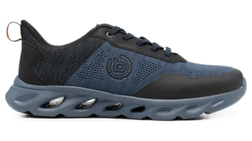 Bugatti mesh-panel logo-patch sneakers – Blauw (345AVK016959)