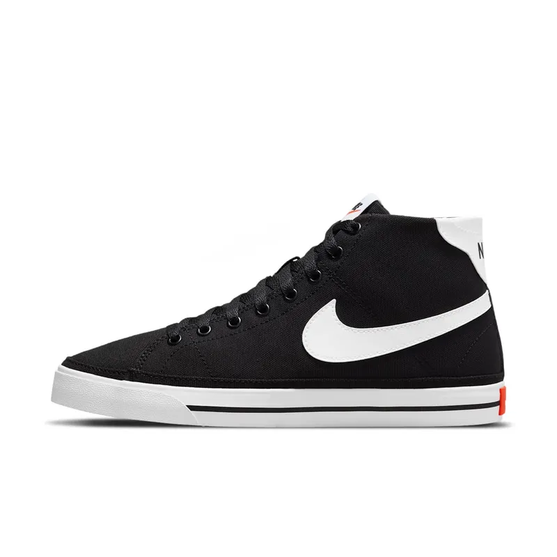 Nike Court Legacy Canvas Mid “Black / Team Orange / White” (DD0161-001)