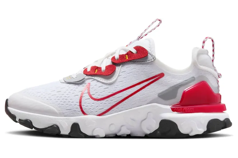 Nike React Vision White Wolf Grey Black Gym Red (HF9094-100)