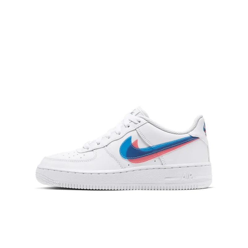 Nike Air Force 1 Low 3D Glasses (GS) White/Bright Crimson-Blue Hero (BV2551-100)