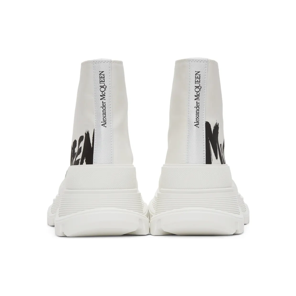 Alexander McQueen White Tread Slick High Sneakers (682420W4RQ2) (4)