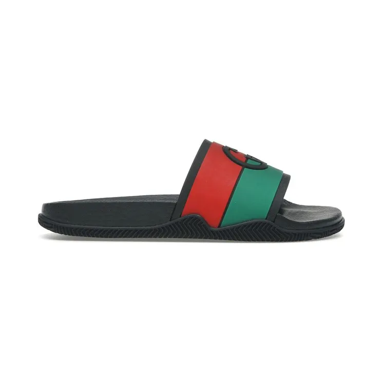Gucci Slides Interlocking G Black Red Green (655461 JFA00 8815)