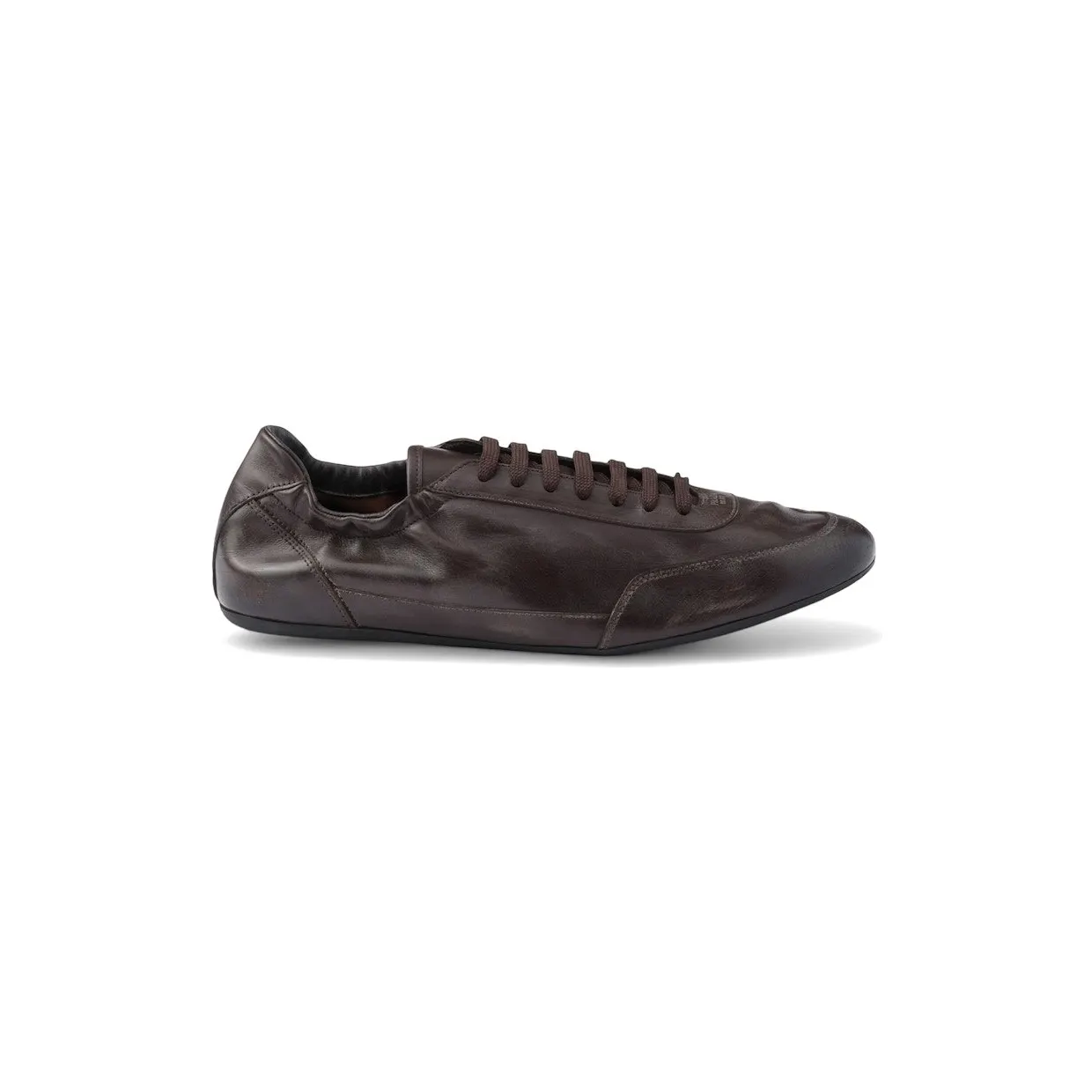 Prada Collapse Sneakers Leather Dark Brown (2EG479_7V6_F0003_F_G001)