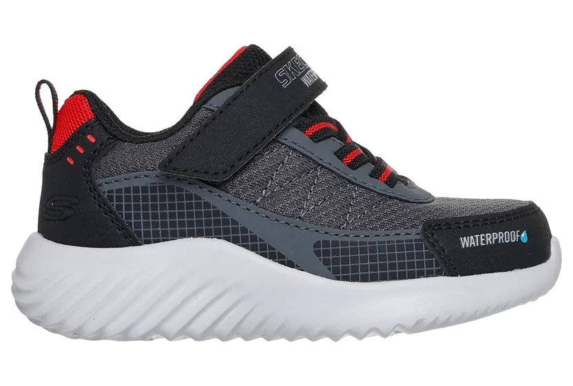 Skechers Waterproof: Bounder – Venture Squad Sneaker Zwart/Houtskool