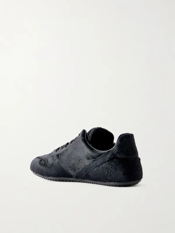 Rick Owens Minimal Sneaks Pony Hair Sneakers Black (RU02F4889) (4)