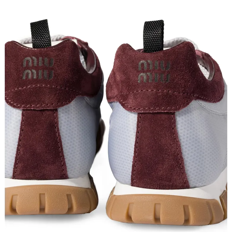 Miu Miu Tyre Technical-fabric and Suede “Silver/Red” (5E417E F D005 3ZOF F0P1O) (4)
