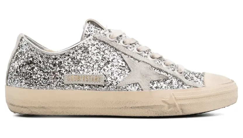 Golden Goose mit Glitter-Effekt “Silver” (GWF00129F003085)