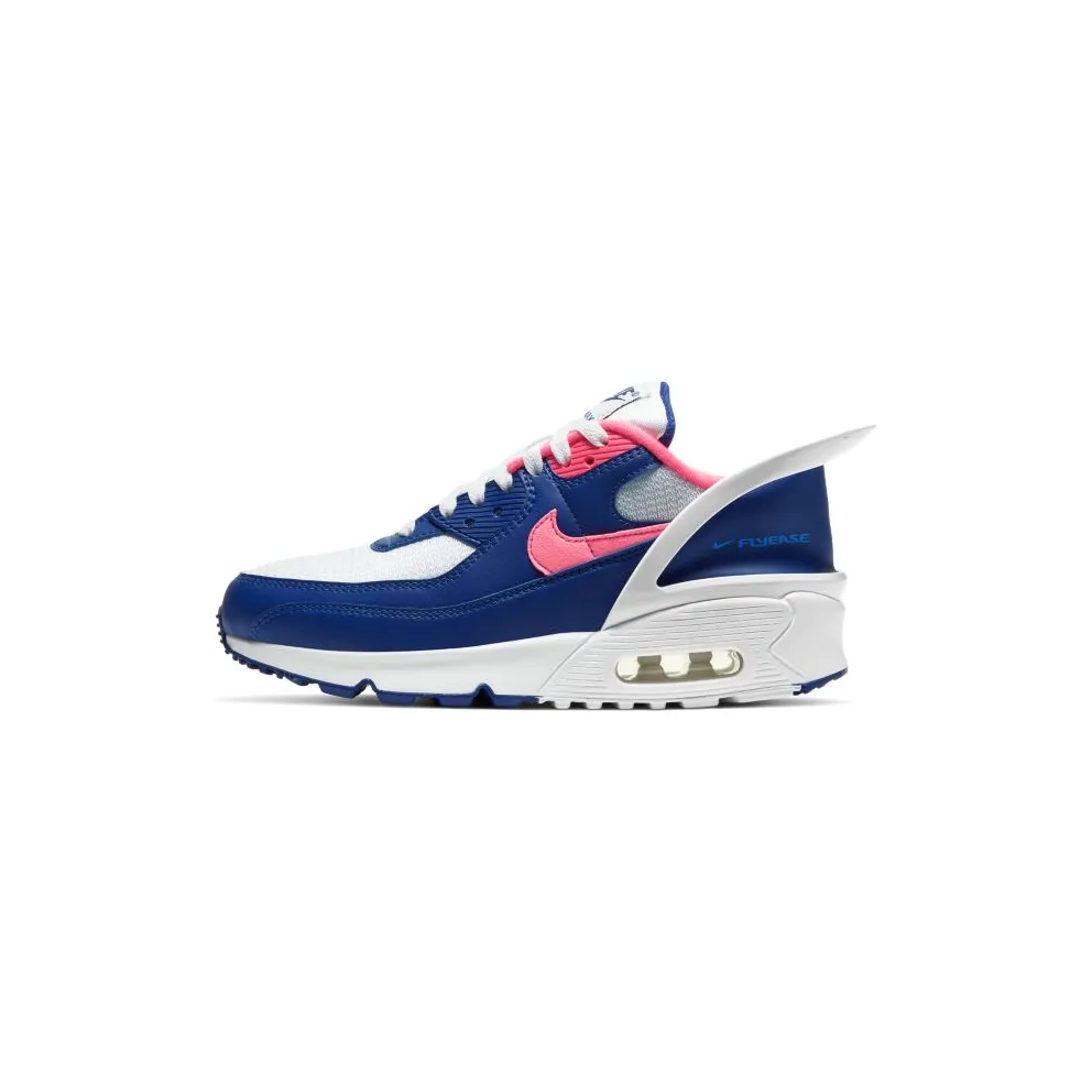 Nike Air Max 90 Flyease Deep Royal Blue Hyper Pink (GS) White/White-Deep Royal Blue-Hyper Pink (CV0526-101)