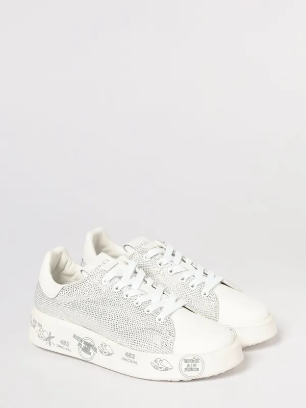 Premiata Belle Leather with Rhinestones Yellow Cream (BELLE8158)