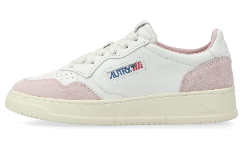Autry Medalist Low W (goat / suede white / powder) – AULWGS36