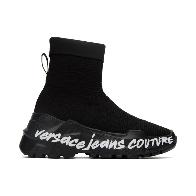 Versace Jeans Couture Black Speedtrack Sneakers (E73VA3SCAEZS016)