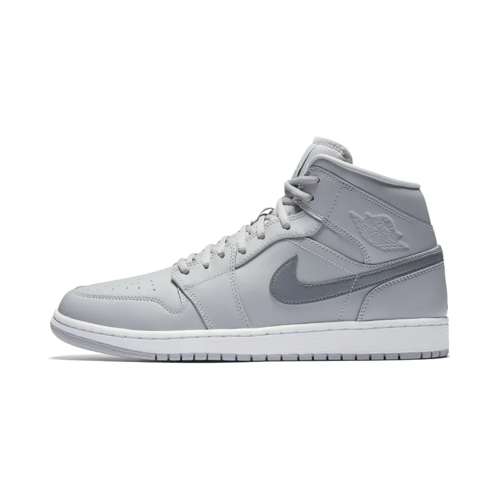 Jordan 1 Retro Mid Wolf Grey Cool Grey Wolf Grey/Cool Grey-White (554724-033)