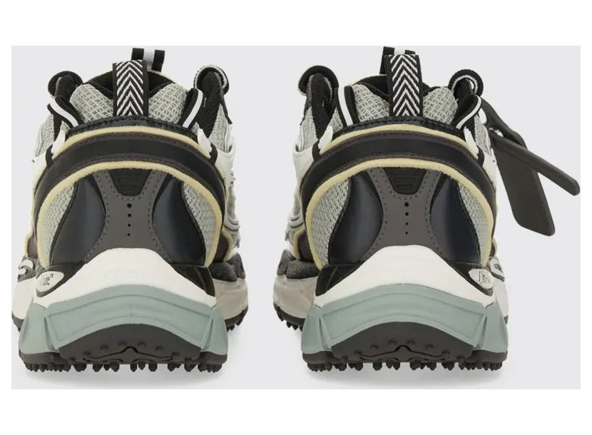 Off-White Be Right Back Two-Tone Tech Fabric Sneakers with Serrated Sole Grey (M295C9F001LLIGHTGREY/BACK) (2)