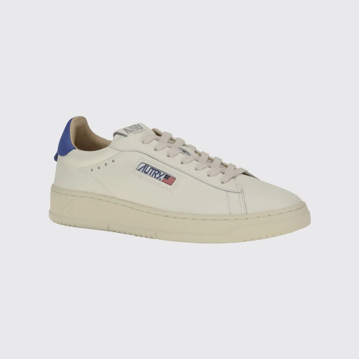 Autry Dallas Low Bicolor Smooth Calfskin Sneakers with Logo Blue 1 (ADLMMR26)