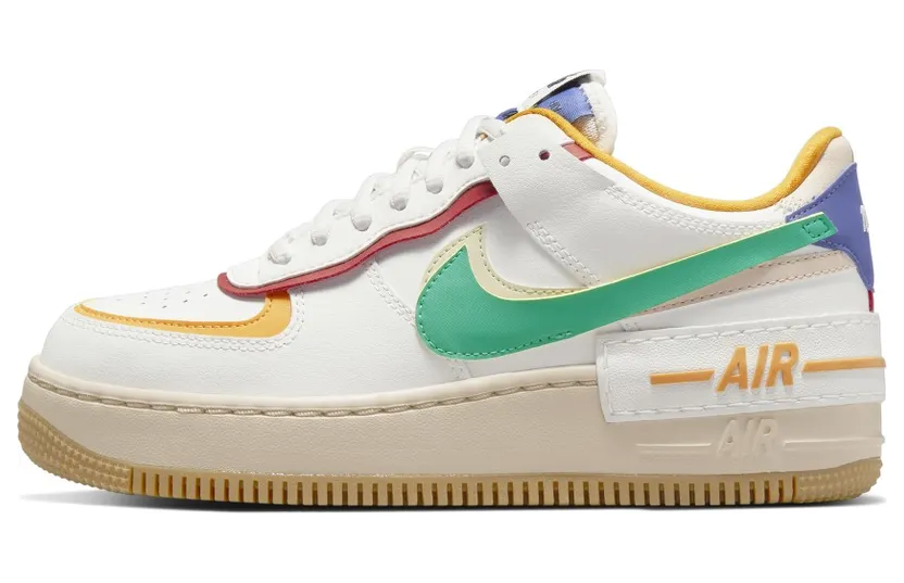 Nike Air Force 1 Shadow Wit – “Summit White / Neptune / Green / Yellow Ochre” (CI0919-118)