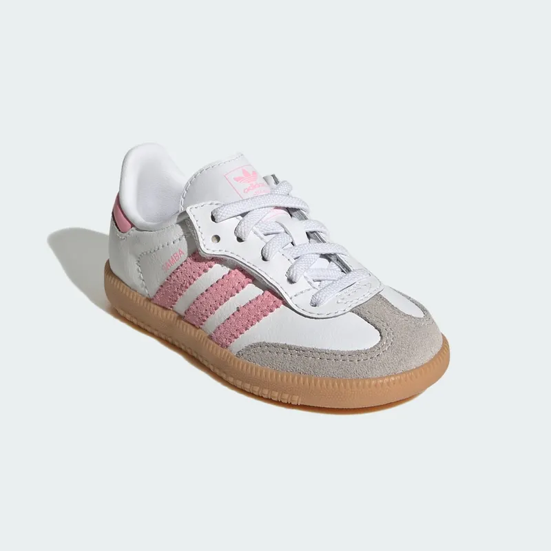 Adidas Samba OG Comfort Closure Elastic Lace Cloud White / Light Pink / Gum (JQ2028)