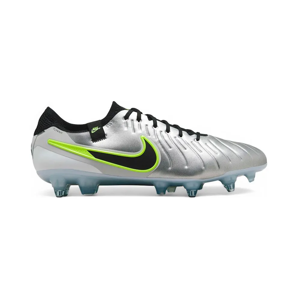 Nike Tiempo Legend 10 Elite SG-Pro AC Metallic Silver Volt Black (DV4329-001)
