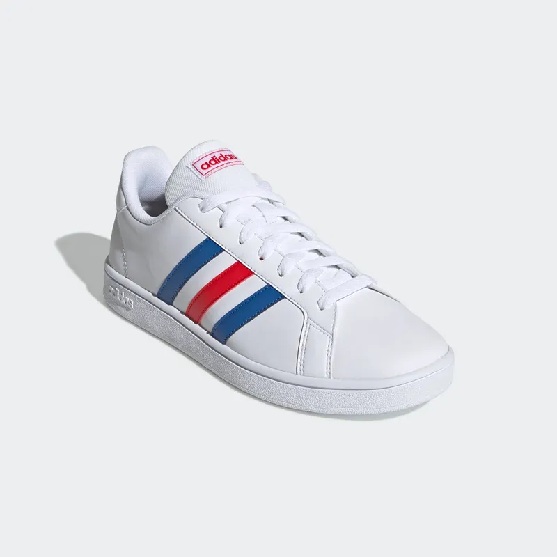 Adidas Grand Court Base Cloud White / Blue / Active Red (EE7901)