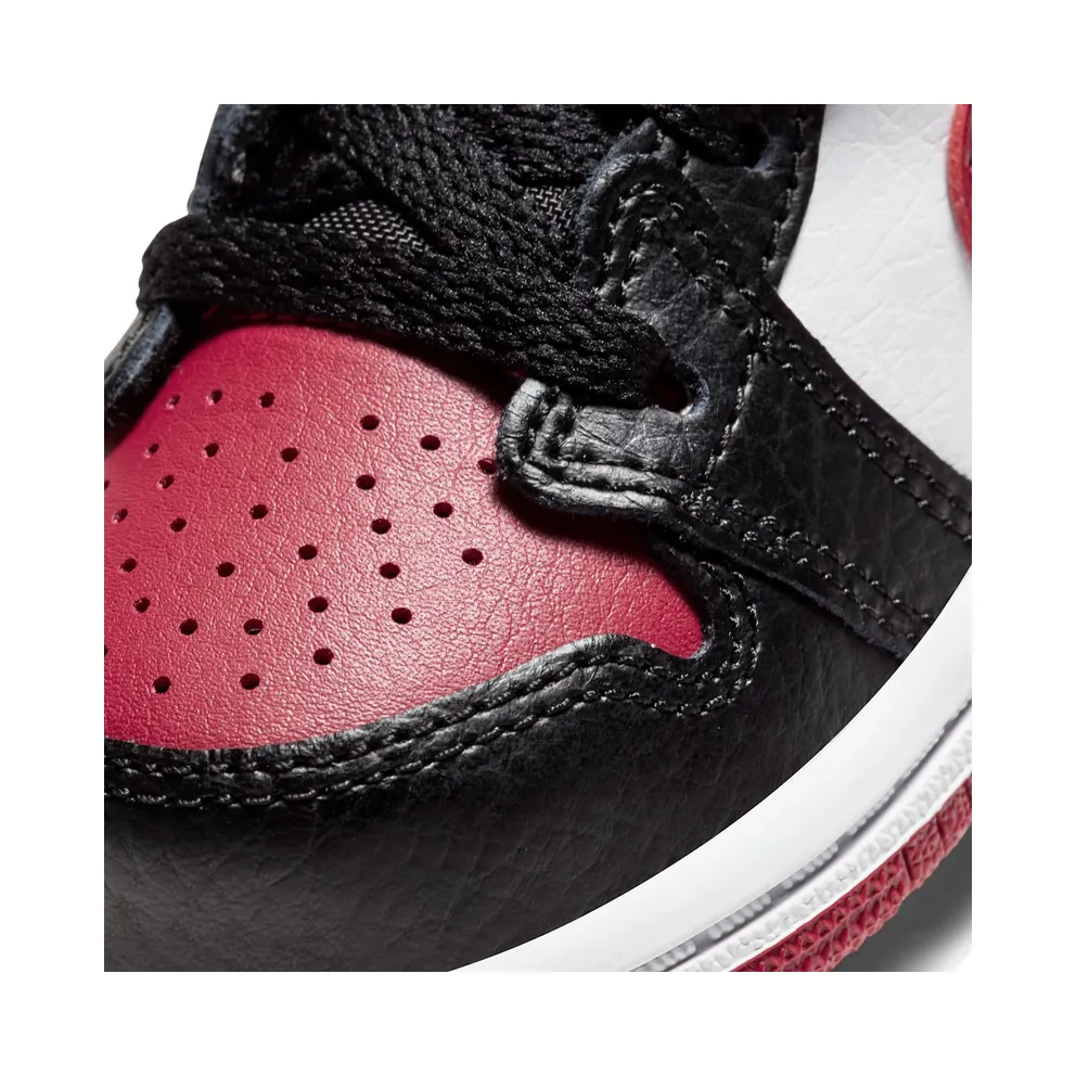 Jordan 1 Mid Bred Toe (TD) Black/Noble Red-White (640735-066)