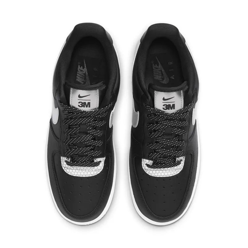 Nike Air Force One Low Black / Reflect Silver / Metallic Silver (CT1992-001)