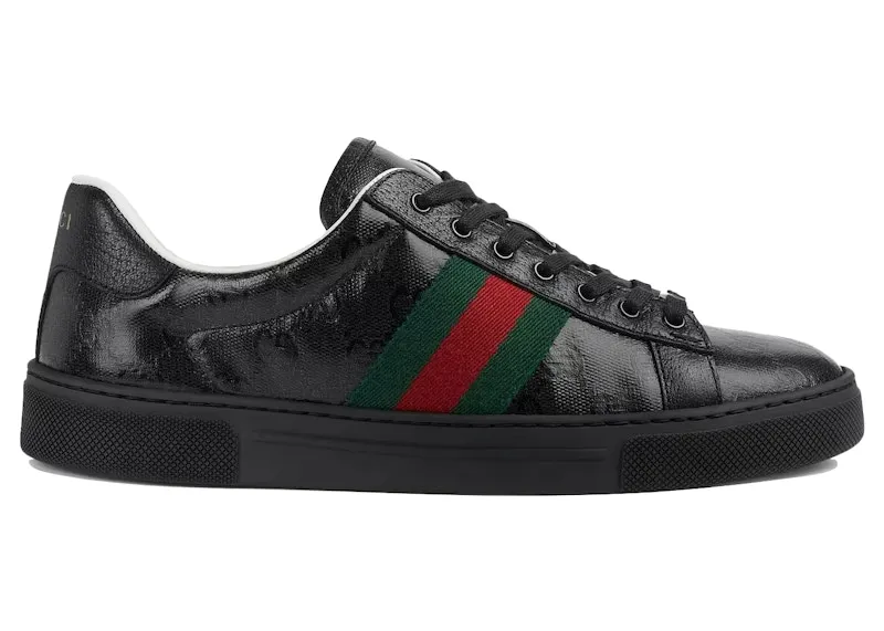 Gucci Ace GG Crystal Canvas Black (760774 FACRF 1163)
