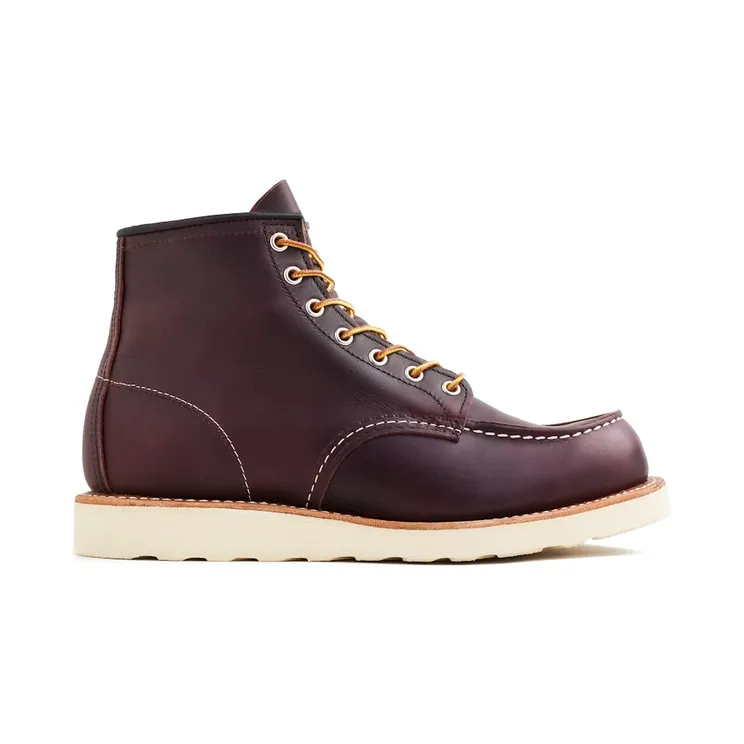 Red Wing Shoes Classic Moc 6-Inch Boot Heritage #8847 Black Cherry Excalibur Leather (08847-BLACK CHERRY)